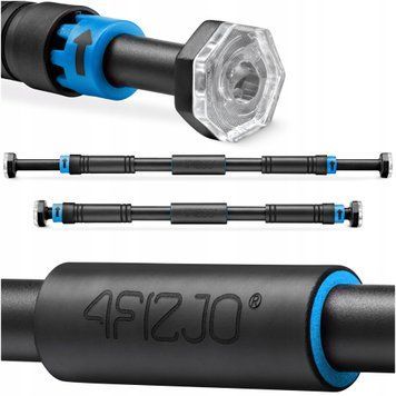 Турнік розсувний 4FIZJO 66-100 см Black/Blue (P-5907739314758) 50004822 фото