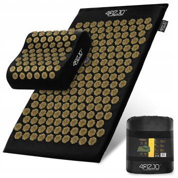 Коврик для иглоукалывания с подушкой 4FIZJO Ergo Mat Kuznetsov Applicator Черный/Золотой (P-5907739313881) 50004381 фото