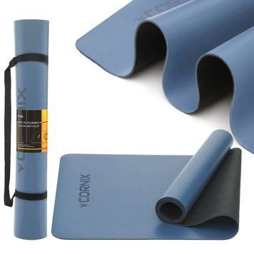 Cornix PU 183 x 68 x 0,4 см Коврик для йоги и фитнеса XR-0319 Синий 50005114 фото