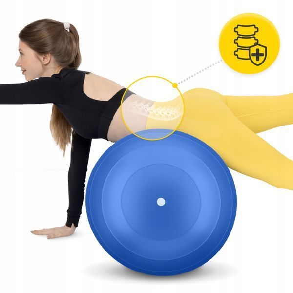 Мяч для фитнеса (арахис) 4FIZJO Air Ball Арахис 45 x 90 см Антилопающий синий (P-5907739312945) 50003472 фото