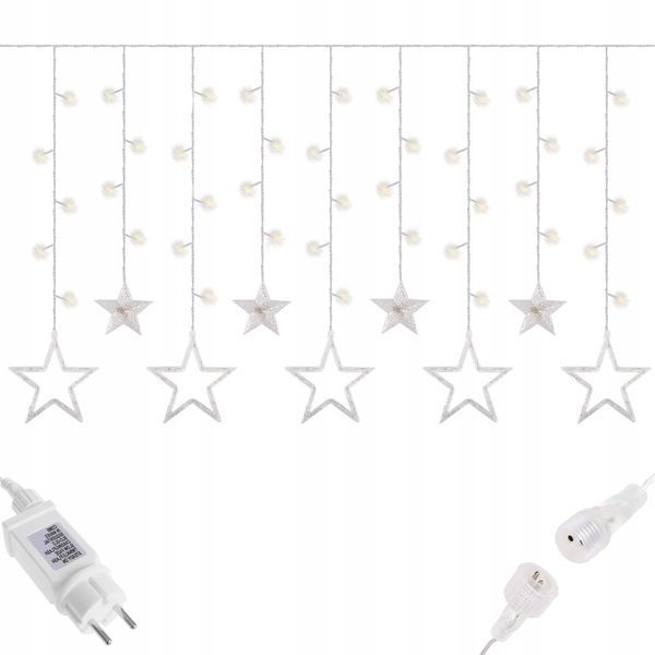 Гирлянда с бахромой уличная (уличная) Springos 2 м 92 LED CL4010 Теплый белый 50002505 фото