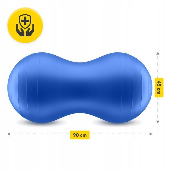 Мяч для фитнеса (арахис) 4FIZJO Air Ball Арахис 45 x 90 см Антилопающий синий (P-5907739312945) 50003472 фото