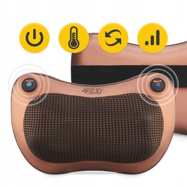 Подушка-масажер 4FIZJO Shiatsu Pro+ Brown (P-5907739319166) 50004767 фото
