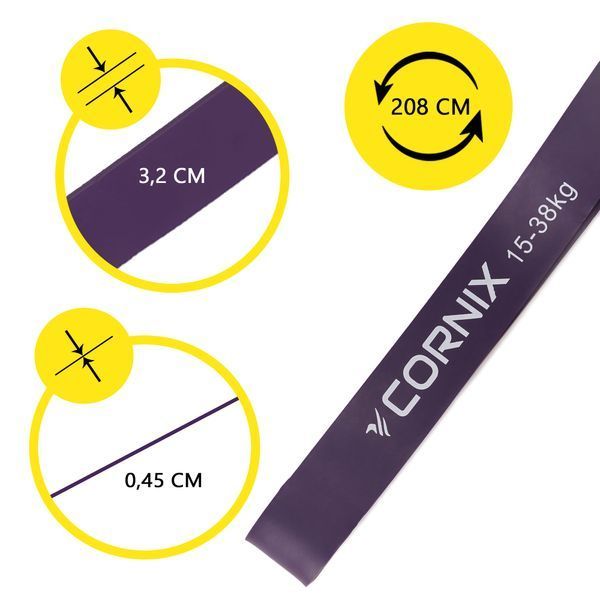 Расширитель петли Cornix Power Band 11-57 кг (резина для фитнеса и спорта) набор из 3 шт XR-0089 50004074 фото