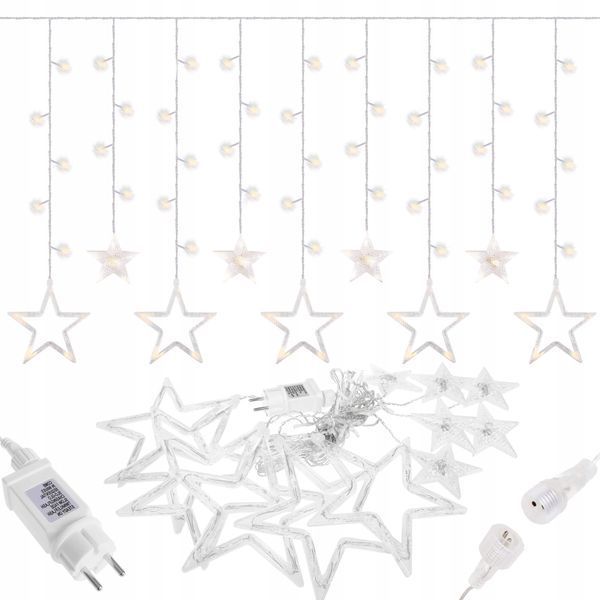 Гирлянда уличная с бахромой (для улицы) Springos 2 м 138 LED CL4012 Теплый белый 50002507 фото