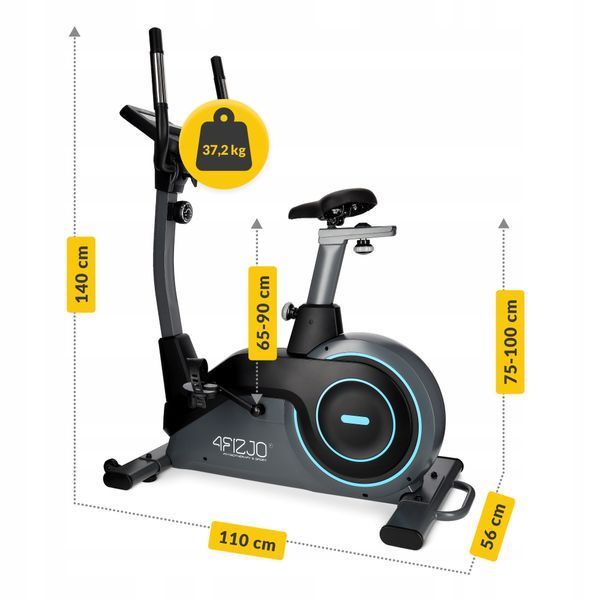 Велотренажер магнітний 4FIZJO Pro+ Black/Blue (P-5905973401630) 50005005 фото
