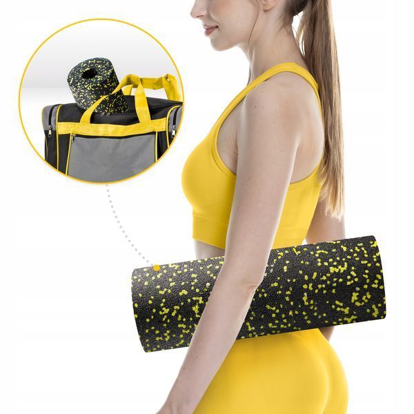 Масажний ролик 4FIZJO EPP PRO+ 45 x 14.5 см (валик, роллер) гладкий Black/Yellow (P-5907739310583) 50001987 фото