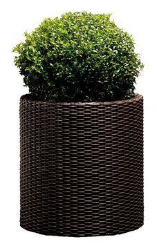 Горщик для квітів Keter 39 л. Cylinder Planter Large, коричневий 894914606 фото