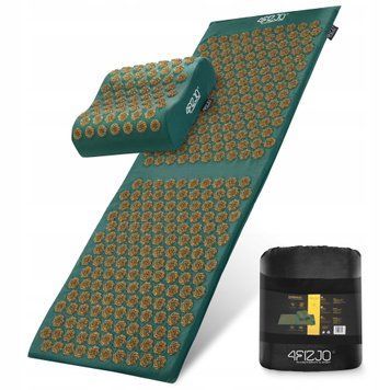 Килимок акупунктурний з подушкою 4FIZJO Ergo Mat XL Аплікатор Кузнєцова Navi Green/Gold (P-5907739315083) 50004385 фото