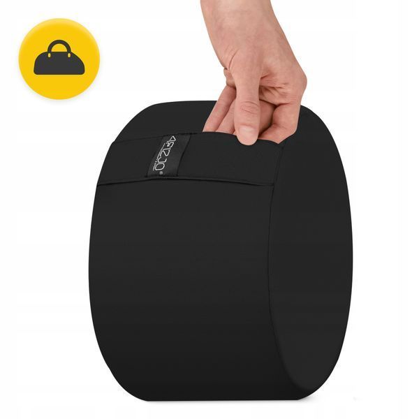 Подушка для йоги та медитації 4FIZJO Zafu кругла 32 x 20 см Black (P-5907739315540) 50005524 фото