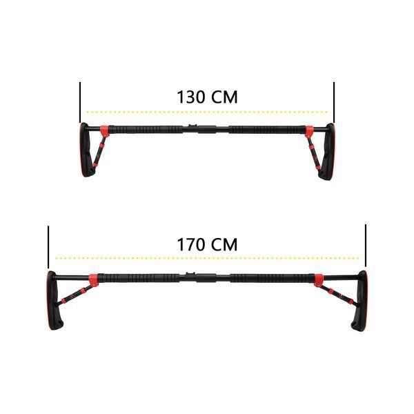 Турнік розсувний Cornix Elite 130-170 см XR-0292 Black/Red 50005067 фото