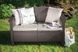 Диван пластиковый садовый Keter Corfu II Love seat, коричневый 2211305274 фото 3