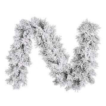 Гирлянда 270 см. декоративная Dinsmore Frosted зеленая со снегом 897963149 фото