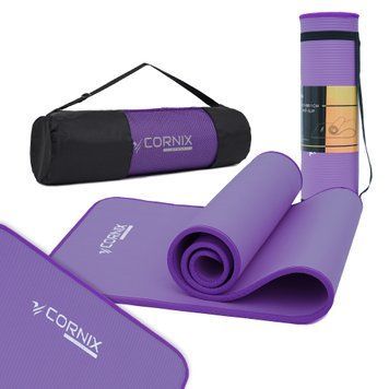Килимок спортивний Cornix NBR 183 x 61 x 1 cм для йоги та фітнесу XR-0093 Purple/Purple 50004448 фото