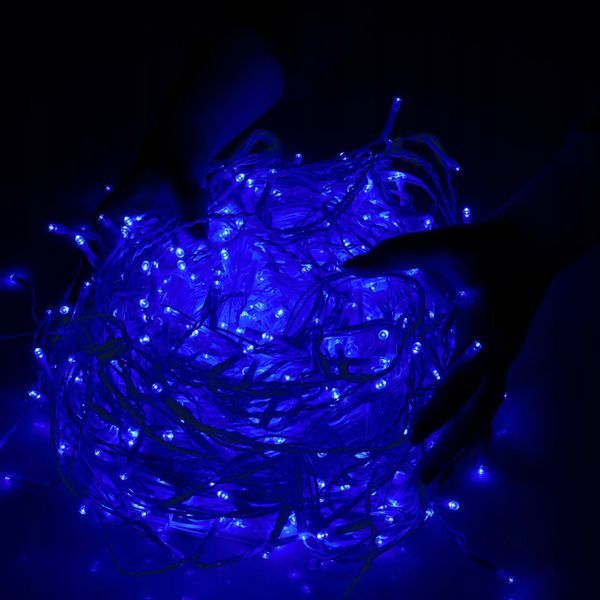 Гирлянда с бахромой уличная (уличная) Springos 12 м 300 LED CL302 Синий 50002518 фото
