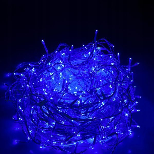 Гирлянда с бахромой уличная (уличная) Springos 12 м 300 LED CL302 Синий 50002518 фото