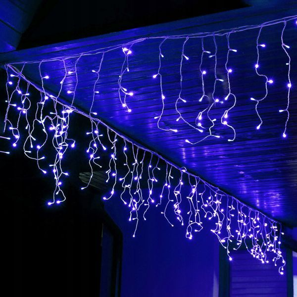 Гирлянда с бахромой уличная (уличная) Springos 12 м 300 LED CL302 Синий 50002518 фото
