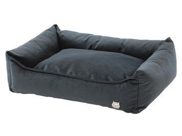 Лежак для собаки eGarden Velvet Lounge 50x30х22 велюр volcanic ash антрацит 6015 фото