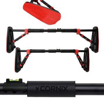 Раздвижной турник Cornix Elite+ 80-120 см XR-0294 Черный/Красный 50005069 фото