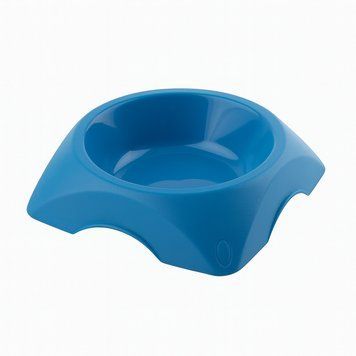 Миска для корма пластиковая 25x25x6,1h, 1,2 л, синий 30004055 фото