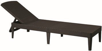 Шезлонг пластиковый Keter Jaipur Sun lounger, виски коричневый 897959401 фото
