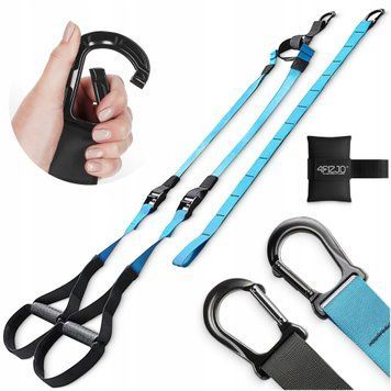 Петлі для функціонального тренінгу 4FIZJO TRX Black/Sky Blue (P-5907739311016) 50002000 фото