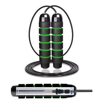 Скакалка швидкісна для кросфіту Cornix Speed Rope Classic з обтяженням XR-0352 Black/Green 50005274 фото