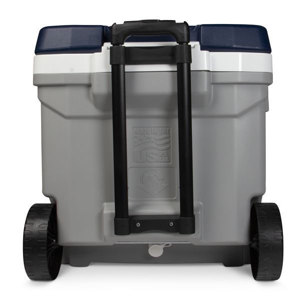 Изотермический контейнер на колесах IGLOO MAXCOLD LATITUDE 62 ROLLER, 56 л, серый с синим 1746455150 фото