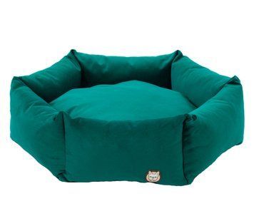 Лежак для собаки eGarden Hexasoft Nest D70 велюр emerald зеленый 6002 фото