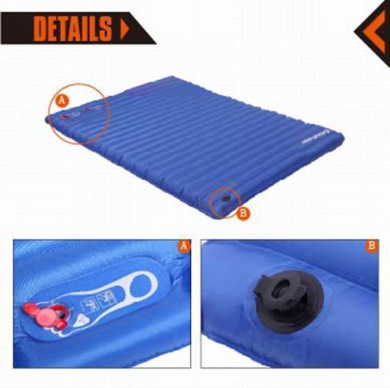 Надувной коврик KingCamp PUMP AIRBED DOUBLE(KM3589) BLUE 15640 фото