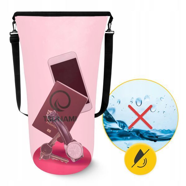 Гермомішок TSUNAMI Dry Pack 30 л водозахисний Pink (P-5907739314093) 50004408 фото