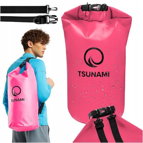 Гермомішок TSUNAMI Dry Pack 30 л водозахисний Pink (P-5907739314093) 50004408 фото