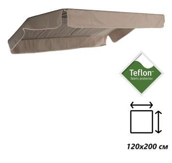 Тент (дах) для гойдалки eGarden 120х200 Sunsol Teflon сіро-бежевий 5716 фото