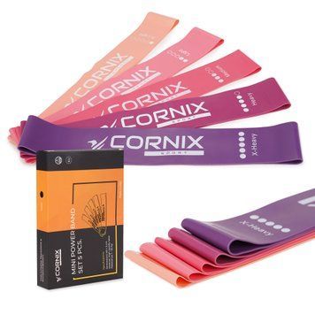 Cornix Mini Power Band Набор фитнес-бандажей 5 шт. 1-20кг XR-0046 50003837 фото
