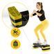 Степ-платформа 3-ступінчаста 4FIZJO 69 х 28 х 10-15-20 см Black/Yellow (P-5907739311436) 50002229 фото 5