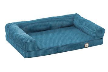 Лежак для собак eGarden Comfort Box, кордовый велюр 50х75 голубой 6038 фото
