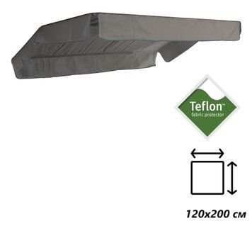 Тент (дах) для гойдалки eGarden 120х200 Sunsol Teflon сірий 5717 фото