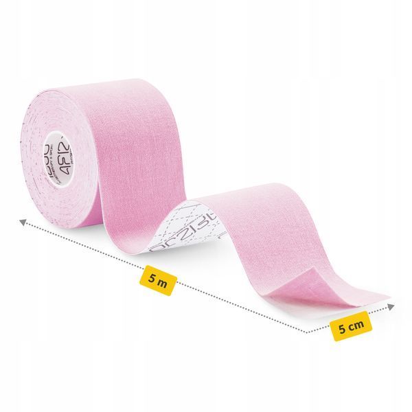 Стрічка кінезіологічна (кінезіо тейп) 4FIZJO 5 см x 5 м Light Pink (P-5907739316028) 50004961 фото