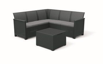 Комплект садових меблів Keter Emma 5 seater Corner, сірий 1425738040 фото