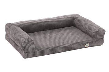 Лежак для собак eGarden Comfort Box, кордовый велюр 50х75 серо-коричневый 6037 фото
