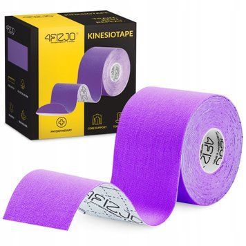 Стрічка кінезіологічна (кінезіо тейп) 4FIZJO 5 см x 5 м Violet (P-5907739318817) 50004962 фото