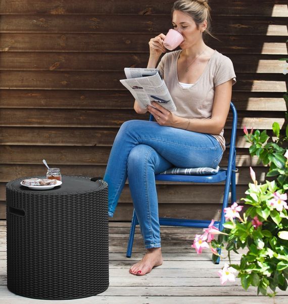 Стол-сундук садовый пластиковый KETER COOL STOOL, коричневый 897959571 фото