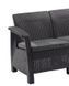 Диван пластиковый садовый Keter Corfu II Love seat, графит 2295374794 фото 9
