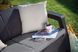 Диван пластиковый садовый Keter Corfu II Love seat, графит 2295374794 фото 11