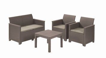 Комплект садових меблів Keter Emma 2 seater set, бежевий 1425742888 фото