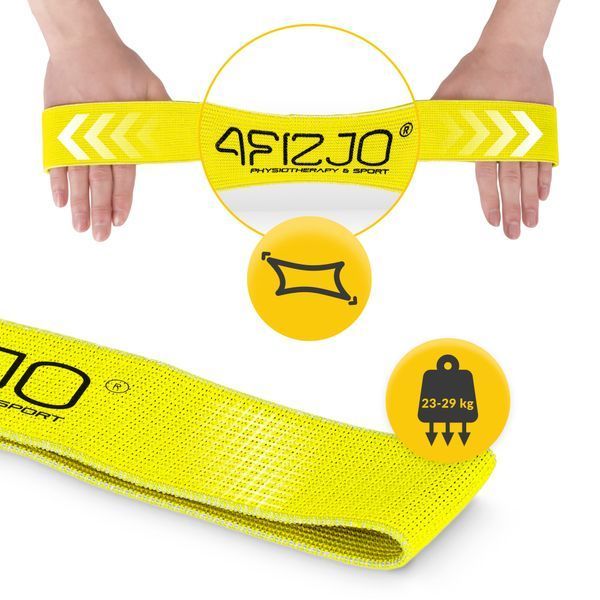 Резинка для фітнесу та спорту із тканини 4FIZJO Flex Band 23-29 кг Yellow (P-5907739311702) 50002234 фото