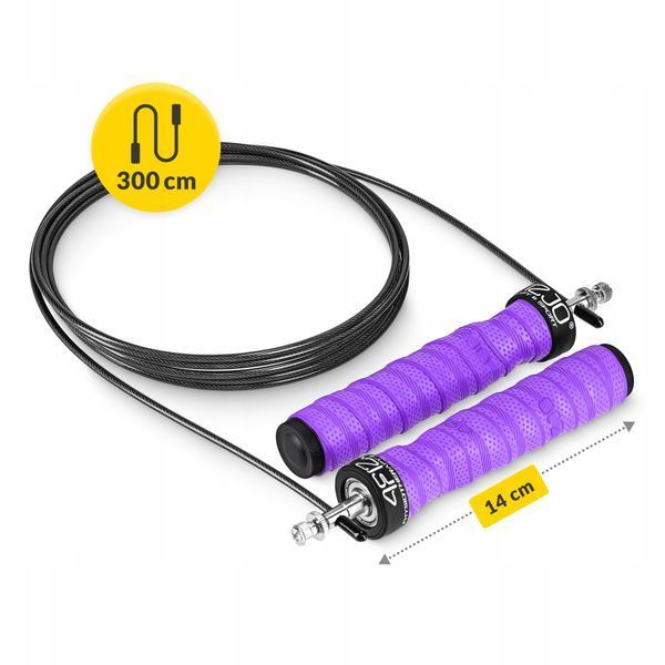 Скакалка швидкісна для кросфіту 4FIZJO Speed Rope PRO+ Violet (P-5907739313188) 50003105 фото