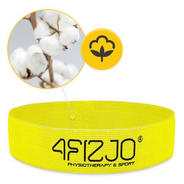 Резинка для фітнесу та спорту із тканини 4FIZJO Flex Band 23-29 кг Yellow (P-5907739311702) 50002234 фото