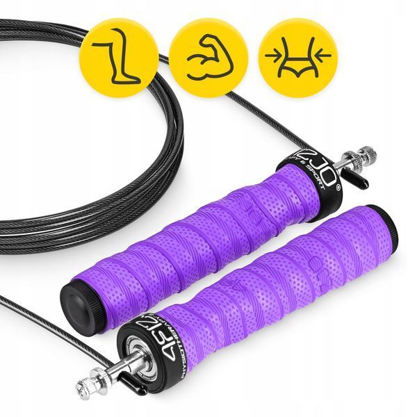 Скакалка швидкісна для кросфіту 4FIZJO Speed Rope PRO+ Violet (P-5907739313188) 50003105 фото
