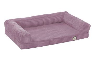 Лежак для собак eGarden Comfort Box, кордовый велюр 50х75 розовый 6053 фото